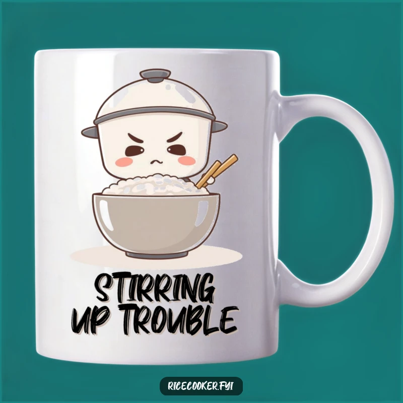 Funny Determined Rice Cooker Mug: Tackling Big Tasks, Perfect Gift