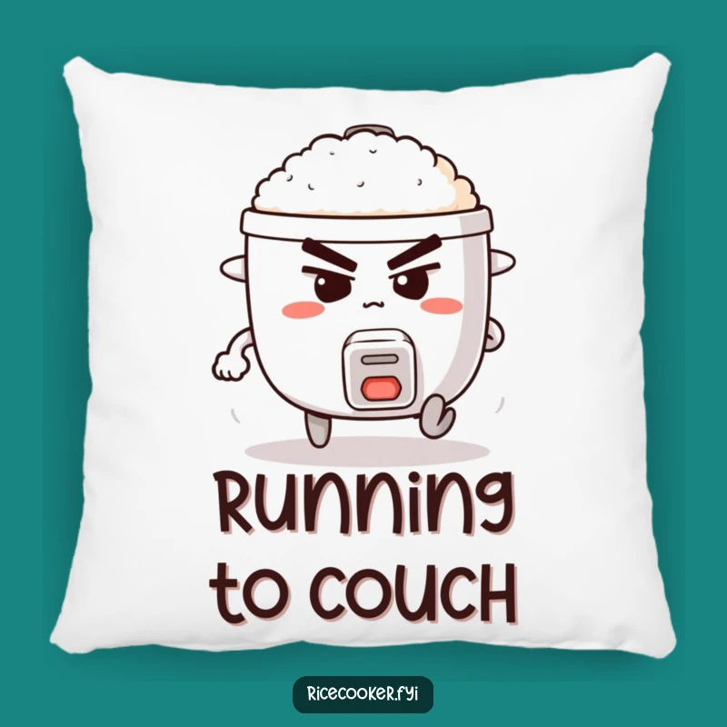 Funny Determined Rice Cooker Pillow - Soft Appliance Cushion, Gift