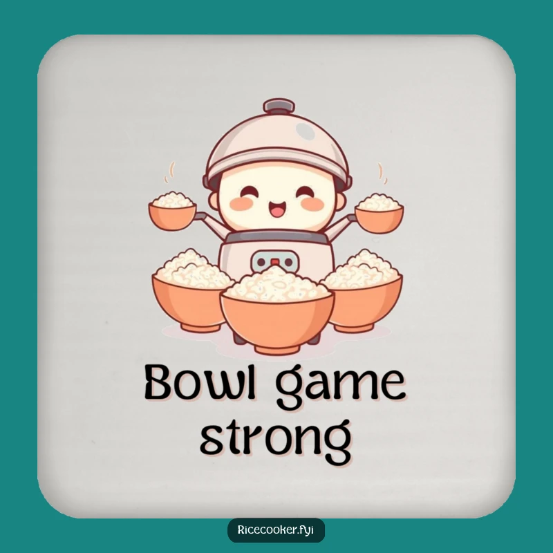 Funny Rice Cooker Juggling Drink Coaster - Protect Surfaces with Humor