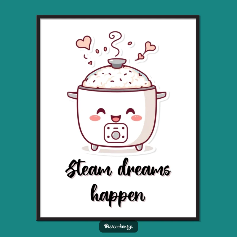Funny Whimsical Steam Poster - Dreamy Kitchen Art for Magical Homes