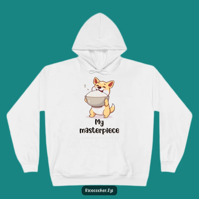 Funny Dog Hoodie: Cozy, Excited Pup's Mealtime Fun for a Hilarious Gift