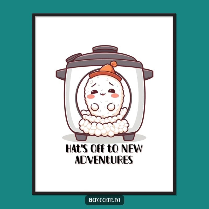 Funny Free Printable Confused Rice Hat Art - Quirky Downloadable Decor