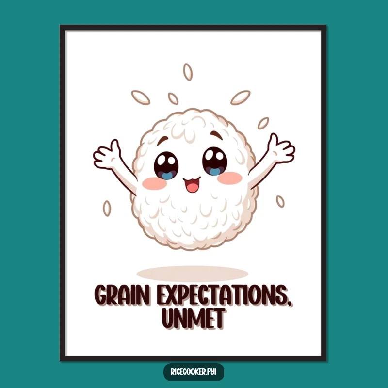 Free Printable Wall Art: Spinning Rice Grain Chaos, Funny Downloadable Art Gift