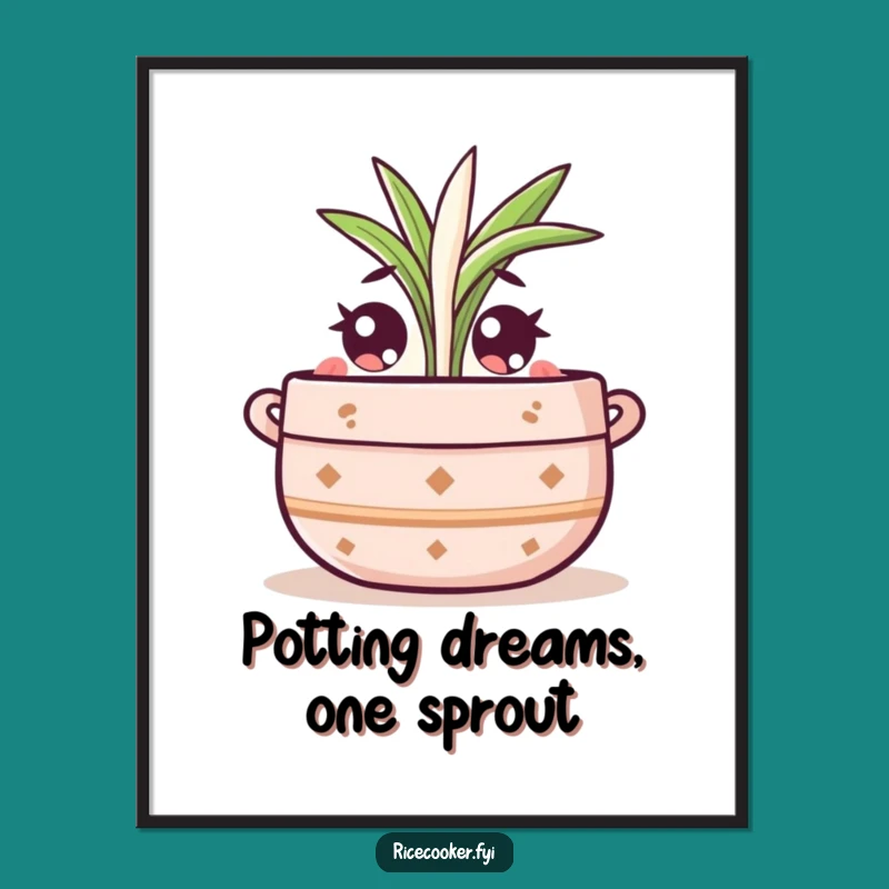 Free Printable Pot Watching Sprout Art - Funny Downloadable Decor