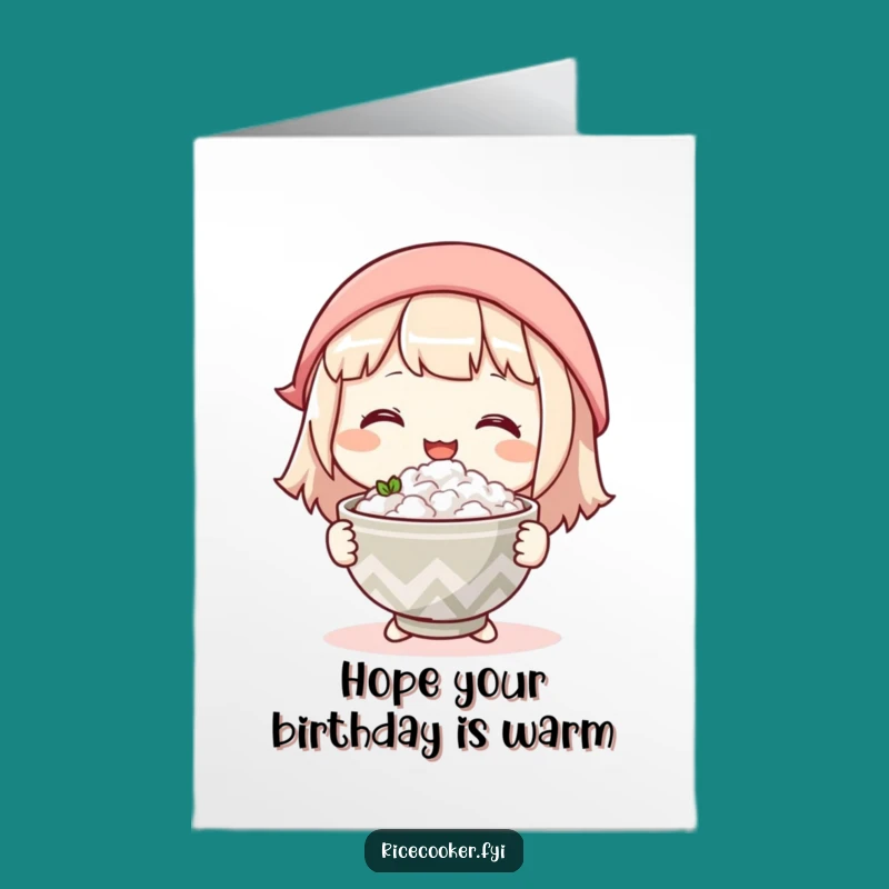 Free Printable Birthday Card: Gentle Rice Offering - Warm Downloadable Gift