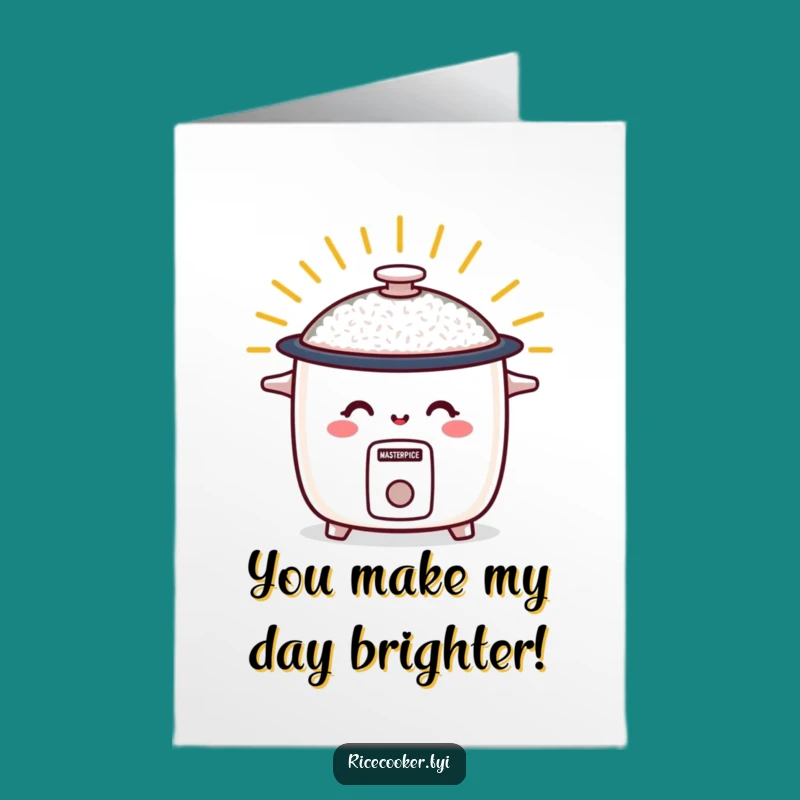 Free Printable Happy Birthday Card: Smiling Rice Cooker - Warm LOL Download!