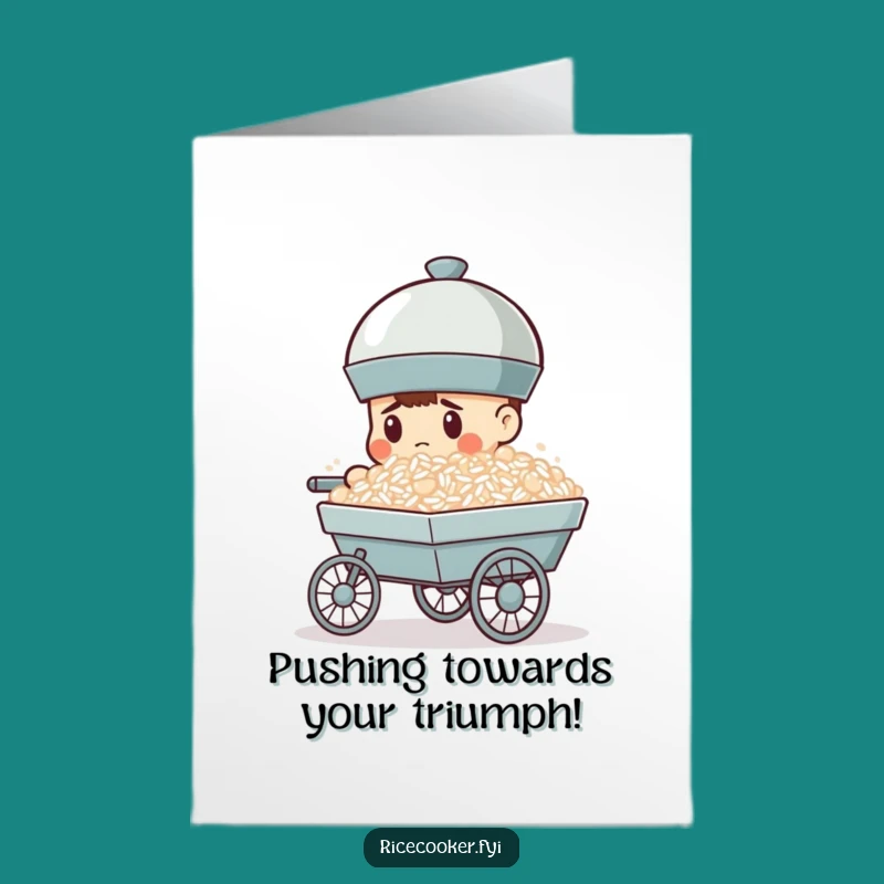 Free Printable Congrats Card: Determined Rice Cooker - Downloadable Gift