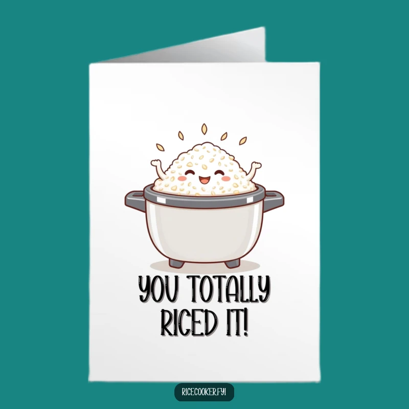 Free Printable Dancing Rice Congrats Card - Cheerful Downloadable Gift