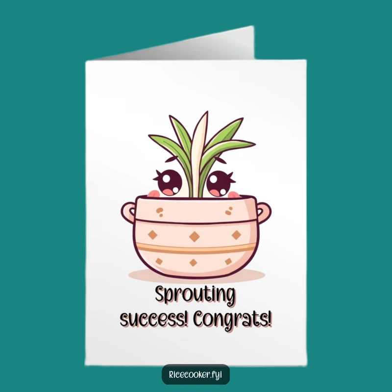 Free Printable Pot Watching Sprout Congrats Card - Humorous Downloadable