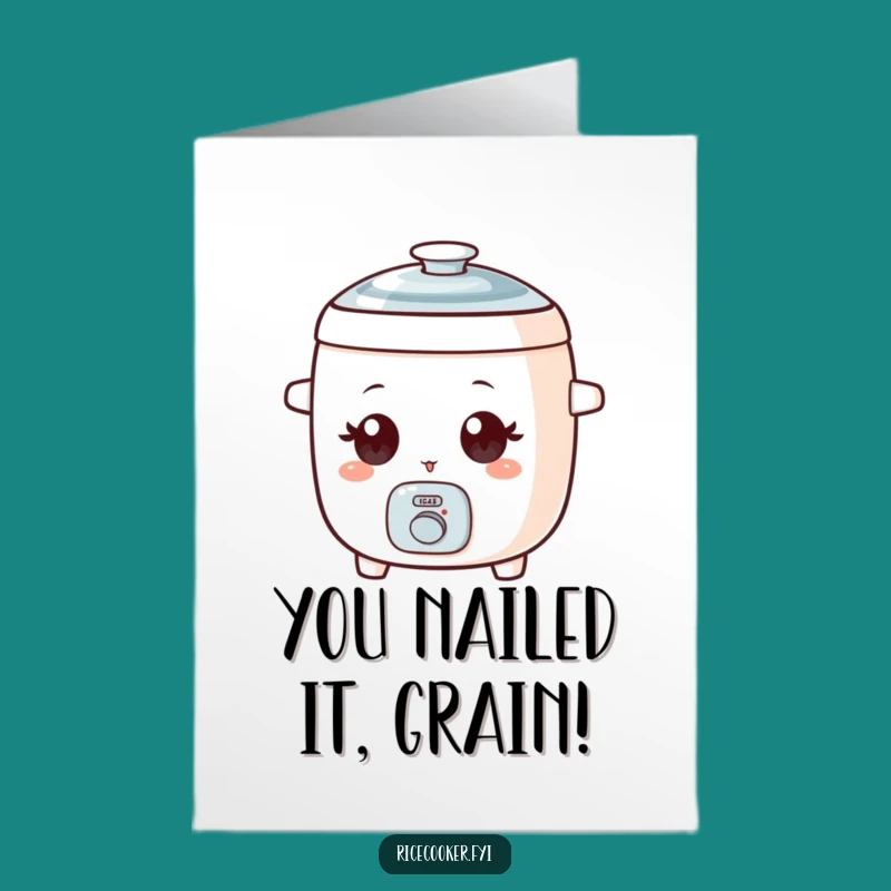 Free Printable Winking Rice Cooker Congrats Card - Fun Downloadable Gift!