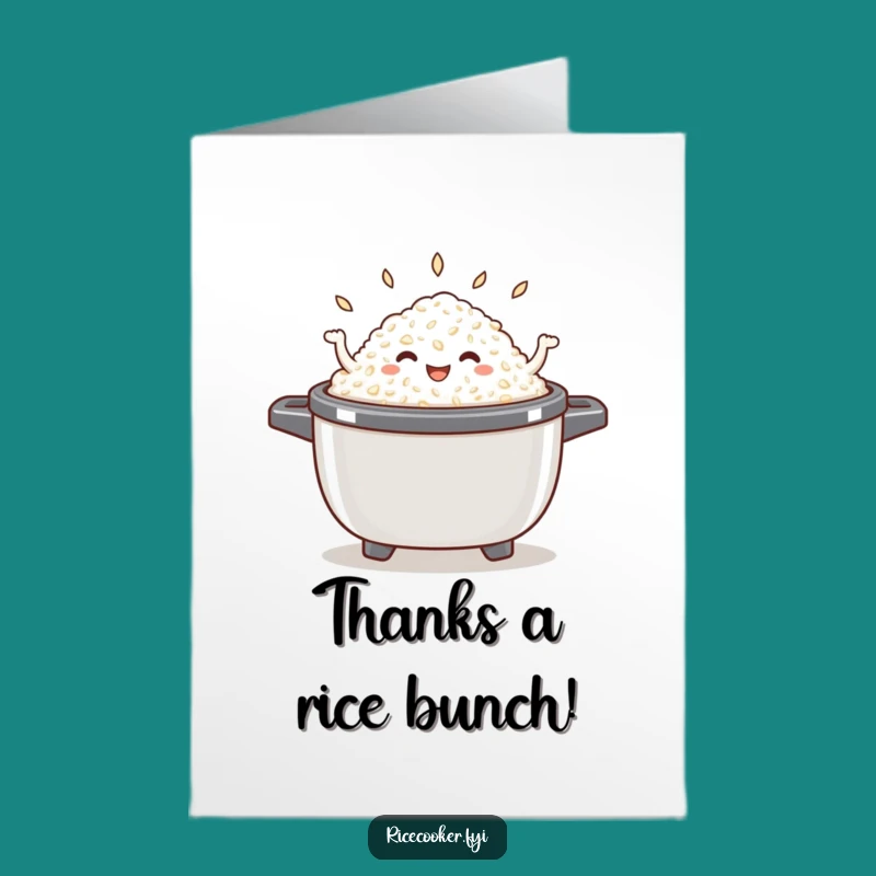 Free Printable Dancing Rice Thank You Card - Whimsical Downloadable Gift