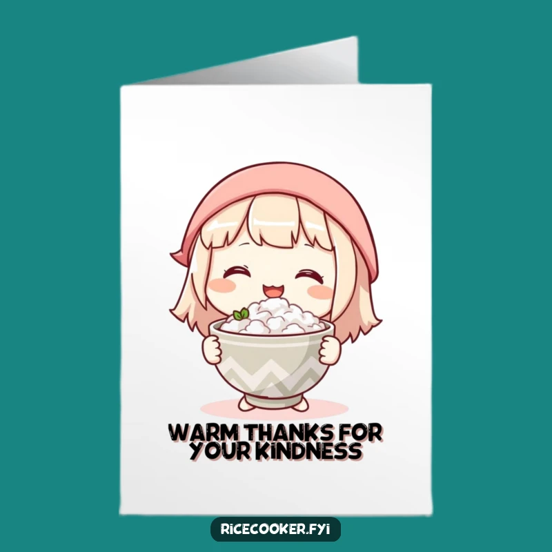 Free Printable Thank You Card: Grateful Rice Offering - Funny Downloadable