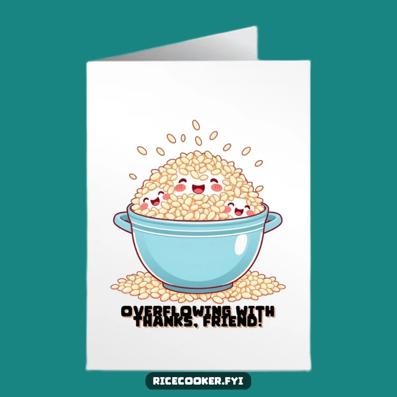 Humorous Free Printable Laughing Rice Pot Thank You Card - Gift
