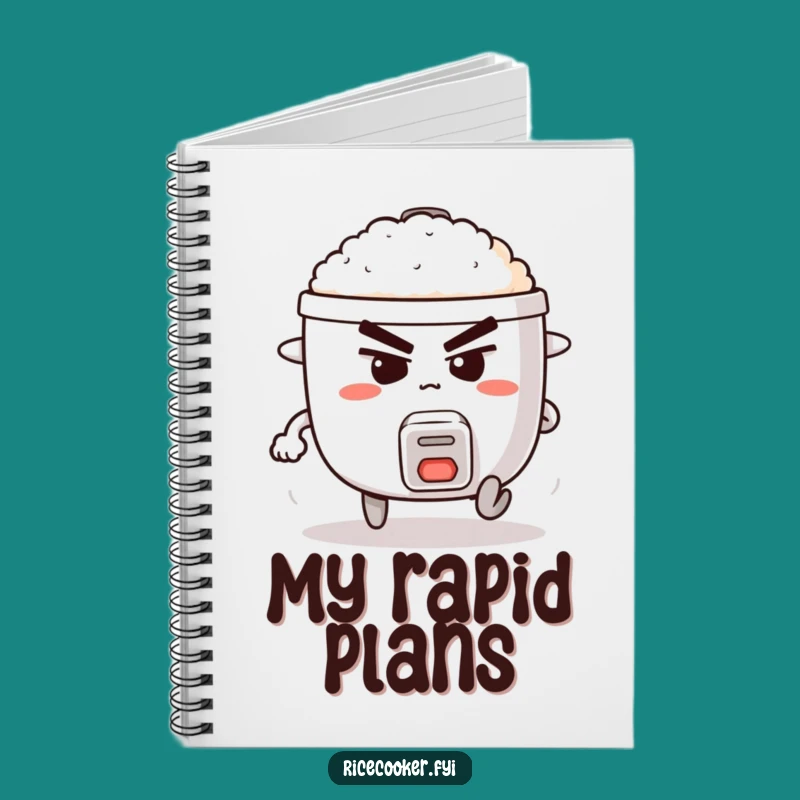Funny Determined Rice Cooker Notebook - Lined Appliance Journal, Gift