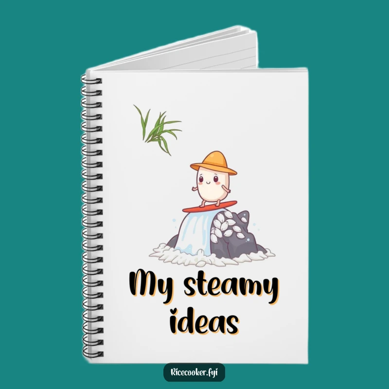 Funny Steam Surfing Rice Notebook - Lined Anime Adventure Journal, Gift