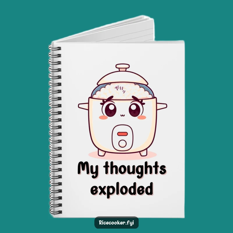 Funny Surprised Rice Cooker Notebook, Shocked Journal, Perfect Funny Gift