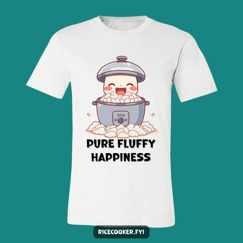 Funny Joyful Rice Cooker T-Shirt - Fluffy Rice Graphic, Comfortable Humorous Gift