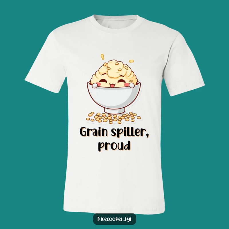 Funny Bowl T-Shirt: Mischievous Grain Spiller, Perfect Tee for Food Lovers