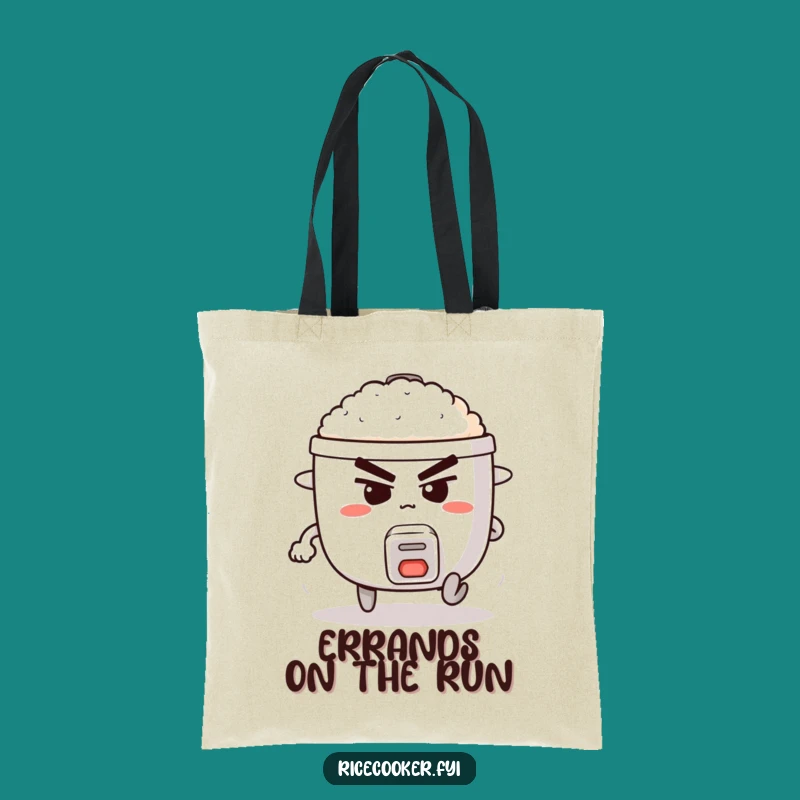 Funny Determined Rice Cooker Tote Bag - Kitchen Appliance Carry-All, Gift