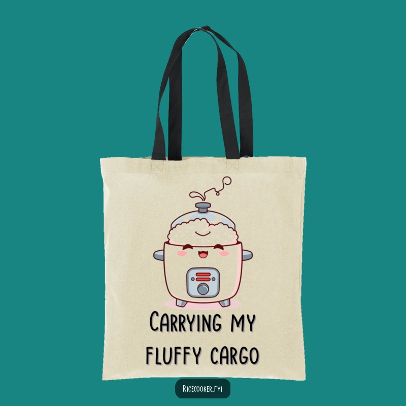 Funny Mischievous Rice Cooker Tote Bag - Steamy Kitchen Art, Humorous Shopping Gift