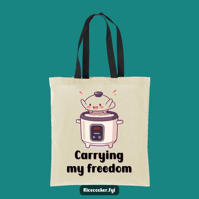 Funny Rice Cooker Lid Tote Bag - Quirky Anime Kitchen Carry-All, Gift